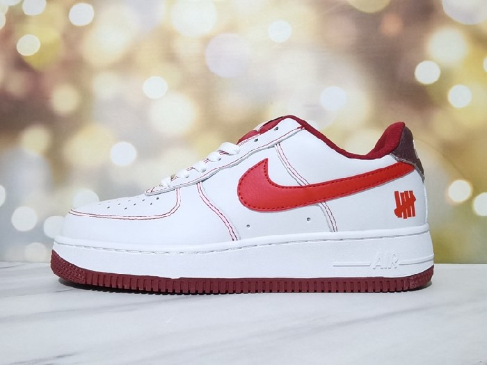 Men's Air Force 1 Low White/Red Shoes 0204